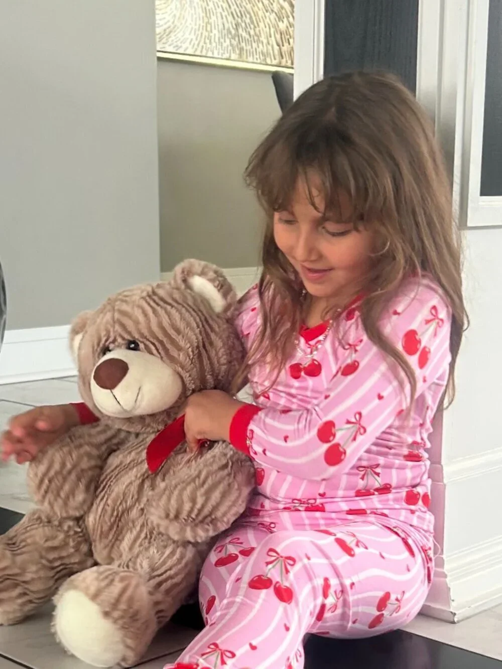 Cherry Hearts Bamboo Toddler Pajamas 2T | Cherry Print 2-Piece Set NWT